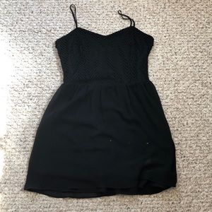 Spaghetti Strap Black Mini Dress